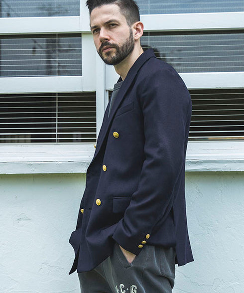 MR.OLIVE / PREMIUM WOOL SAXONY / BOUBLE BREASTED BLAZER ミスターオリーブ/プレミアムウールサキソニー / ダブルブレスト ブレザー